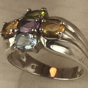 Sterling Silver Multi-stone Ring